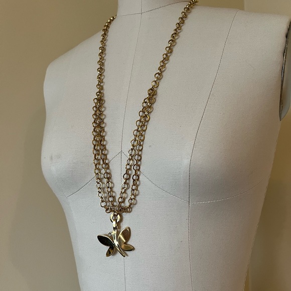 Folli Follie 🦋 Butterfly Gold Plated Necklace - Picture 2 of 6